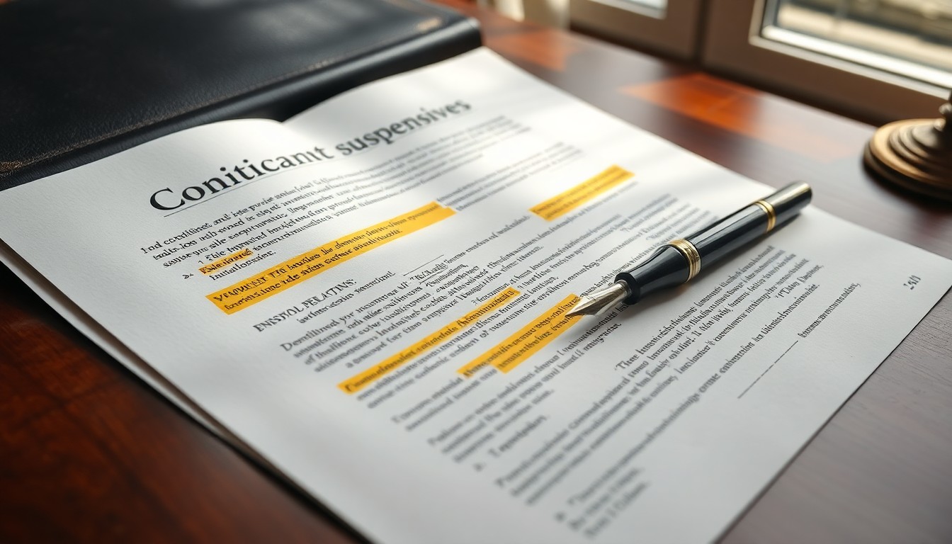 Conditions suspensives définition pour les novices en droit